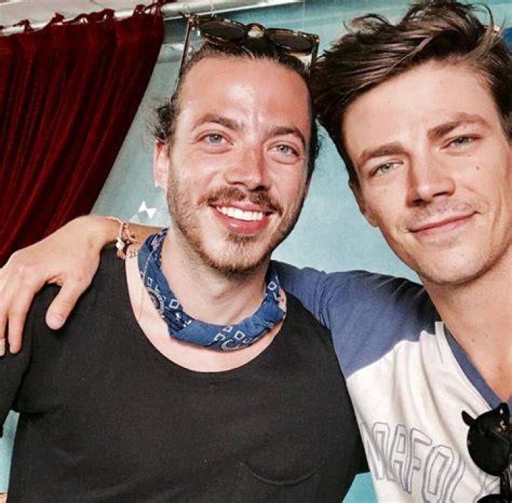 Grant Gustin, with his brother Tyler and his friend Kyle Harris 